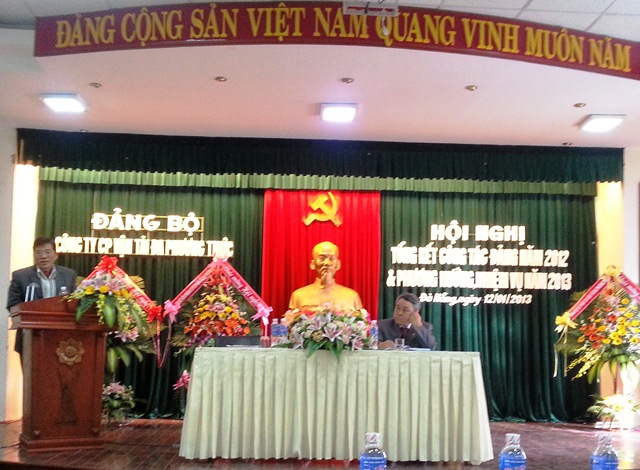 Hội nghị Tổng kết công tác đảng và phương hướng, nhiệm vụ năm 2013 của Đảng Bộ Công ty CP Vận tải đa phương thức